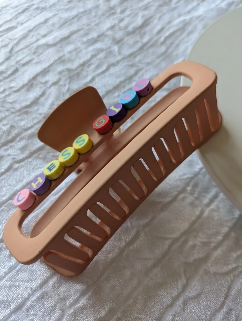 Chess Girl Hair Clip Claw Style Handcrafted | NWT